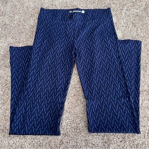 Beta brand Blue Patterned Pants Size Medium Long